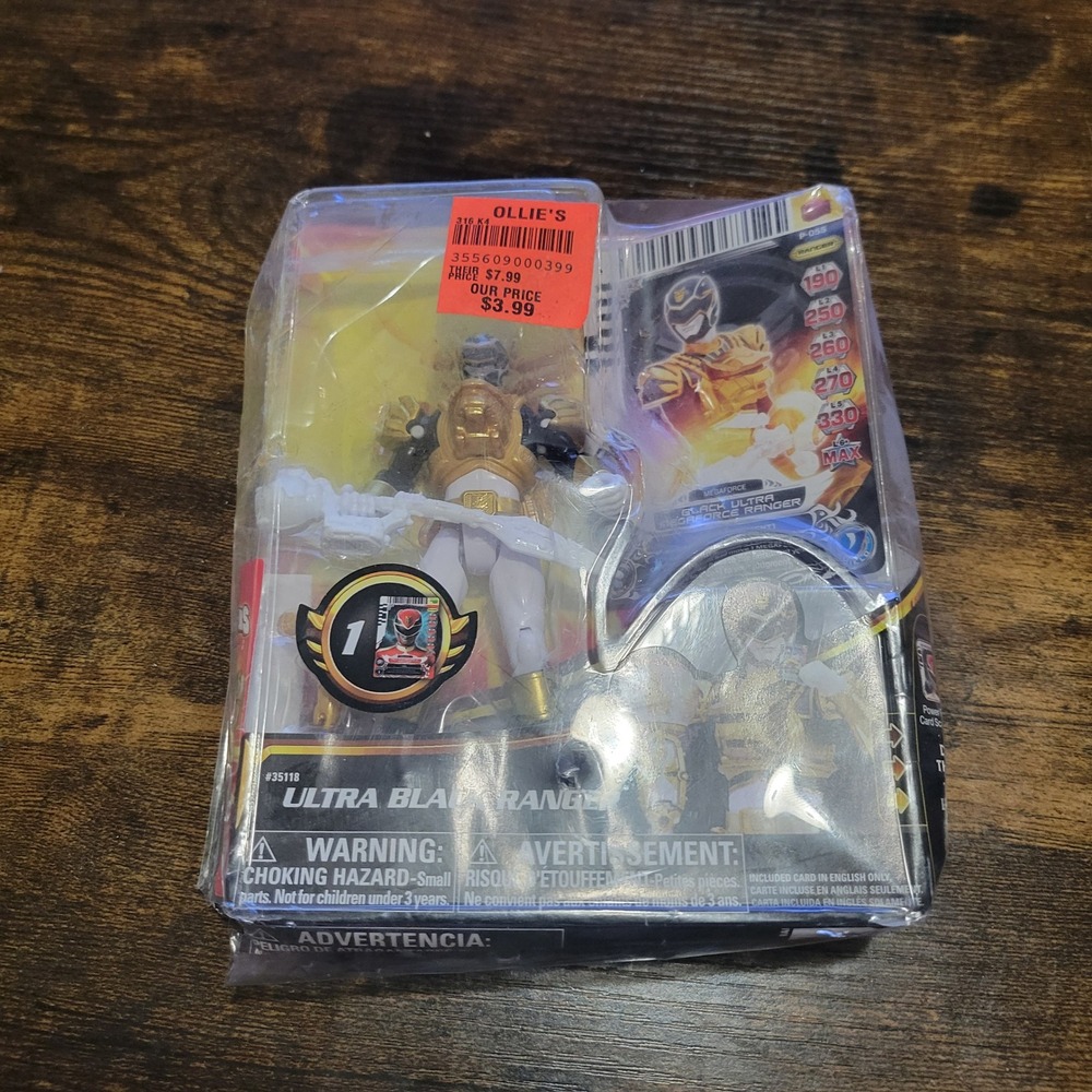 2013 Power Rangers Megaforce Ultra Black Ranger Bandai #35118 New Sealed Card